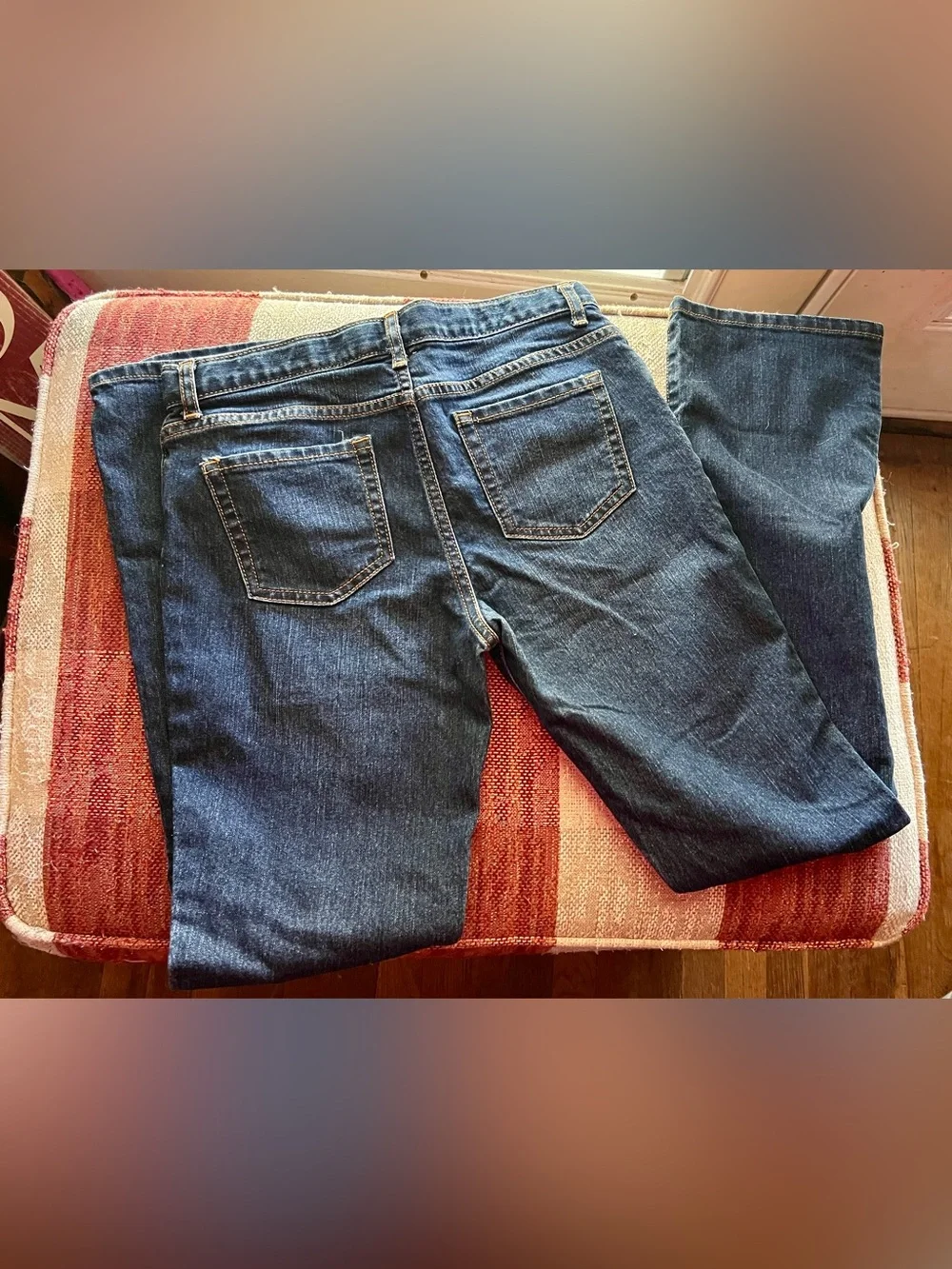 The Children's Place Dark Blue Bootcut Jeans with Pink Waist Label